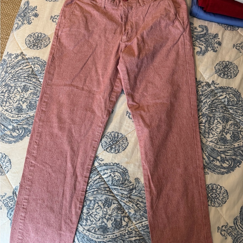 J. Crew Stretch Men's Linen Pants in Salmon Pink
